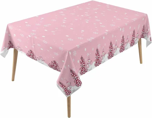 Vista 15 de Mantel de muñeco de nieve de Navidad impermeable para mantel redondo, rectangular, ovalado, cuadrado, 54 x 54 pulgadas, mantel para otoño, baby