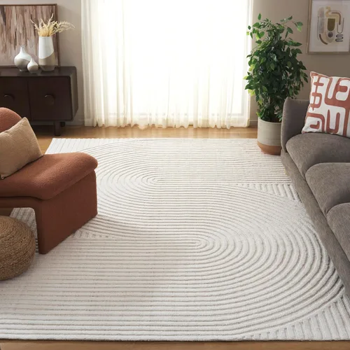 Vista 24 de SAFAVIEH South Hampton Collection - Alfombra decorativa, 2 x 3 pies, color beige, lana abstracta hecha a mano, ideal para zonas de alto tráfico