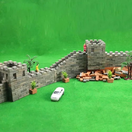 Vista 5 de Cayway 120 piezas de mini ladrillos pequeños para paisajismo, ladrillos en miniatura, ladrillos pequeños para manualidades, ladrillos falsos