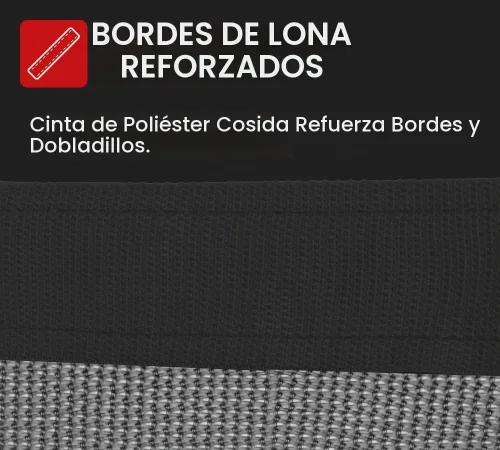 Vista 2 de Lona de malla negra 70% con ojales., Negro