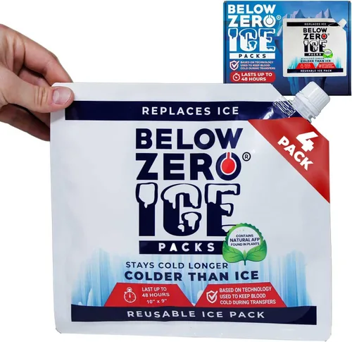 Vista 14 de Below Zero Reusable Ice Packs for Coolers – Long Lasting Cooler Ice Pack Blocks, Leak-Proof Freezer Packs for Camping, Lunch Boxes & Travel