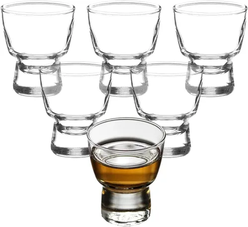 Vista 2 de LEMONSODA Haiku - Juego de vasos de chupito de sake, vasos de chupito de cristal de 2 onzas para sake, tequila, whisky, vodka, ginebra – Ideal