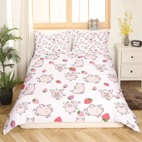 Vista 9 de Feelyou Juego de funda nórdica con estampado de gatos, tamaño individual
