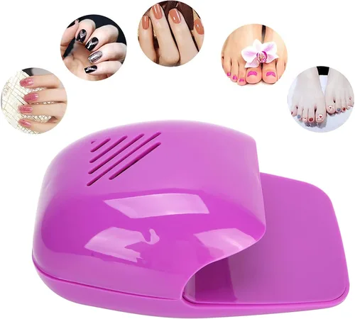 Vista 8 de FILFEEL Secador de uñas portátil, mini ventilador de uñas para esmalte de uñas regular y de gel, funciona con pilas, morado