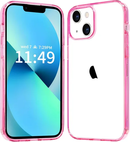 Vista 12 de JJGoo Compatible con iPhone 13 Funda transparente, transparente a prueba de golpes, delgada, antiarañazos, carcasa protectora de policarbonato duro