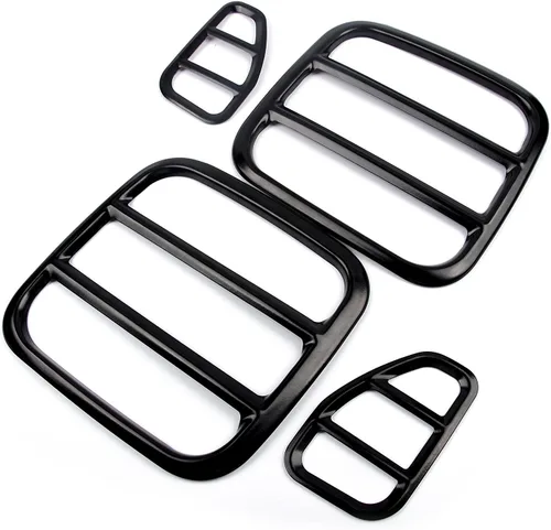 Vista 2 de Funda Protectora de Luz Trasera Compatible con Jeep Renegade, Protector de Lámpara Trasera de Metal Negro Antioxidación para Jeep Renegade 2015 2016
