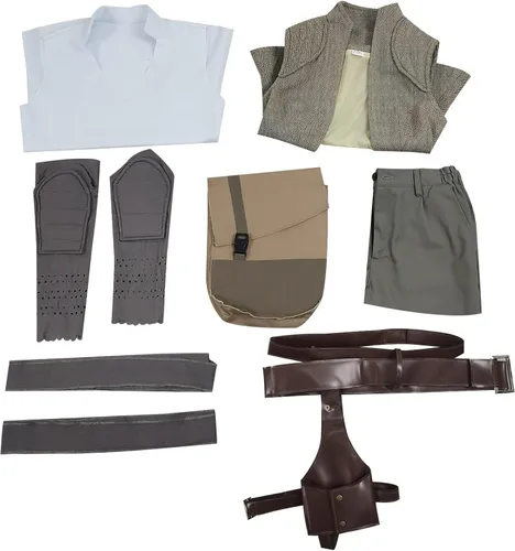 Vista 7 de Disfraz de Rey Skywalker para adultos, uniforme Jedi, conjunto completo de bata con capucha con cinturón, trajes de Halloween para mujer