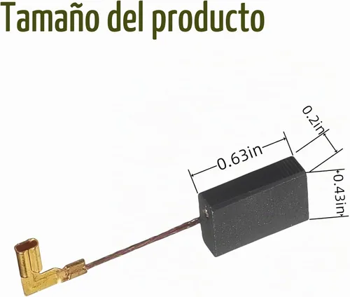 Vista 2 de Cepillos de carbono CB318 CB330 CB340 CB314 CB315 para Makita 9560CV 9563CV 9565CV 9566CV GD0600 9554 9557 Carbones amoladora angular (paquete de 4)