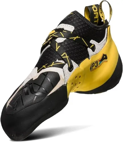 Vista 9 de La Sportiva Zapatos de escalada en roca para hombre Blanco/Amarillo 2
