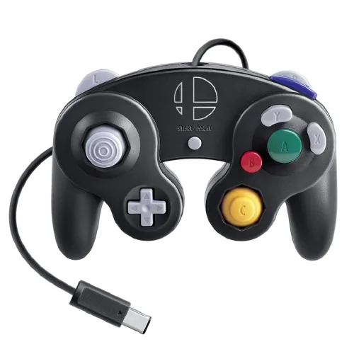 Vista 2 de Nintendo Game Cube Controller Super Smash Bros Black Japan Import