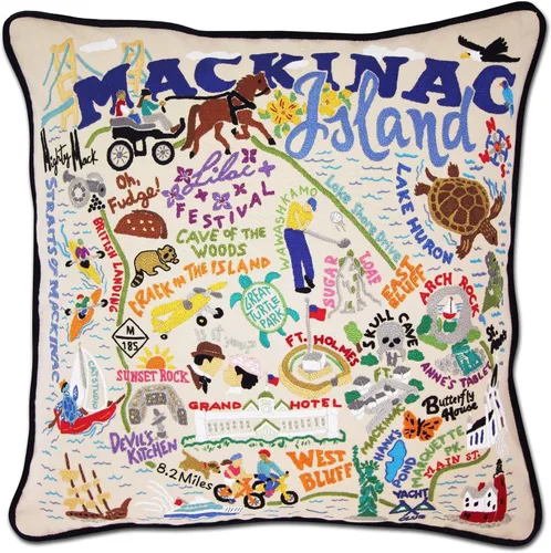 Vista 137 de Catstudio Portland (Oregon) - Almohada decorativa bordada