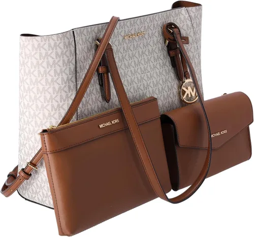Vista 3 de Michael Kors Charlotte Bolso bandolera grande 3 en 1 de cuero