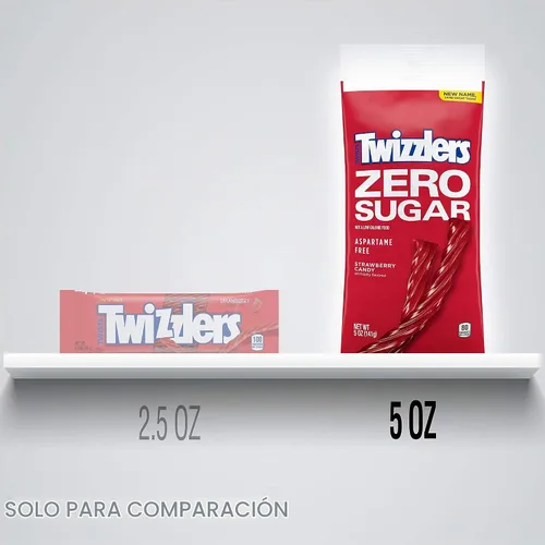 Vista 7 de TWIZZLERS Twists de fresa sin azúcar (bolsa de 5 onzas) (paquete de 2)