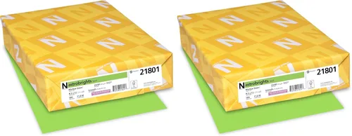 Vista 6 de Neenah Astrobrights Papel de color premium, 24 lb, 8.5 x 11 pulgadas, 500 hojas, verde marciano (WAU21801)