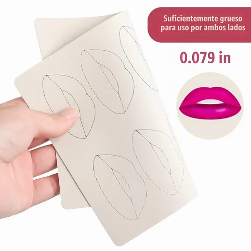 Vista 6 de Maitys - 5 hojas de tatuaje de labios para practicar tatuajes de Oscuro