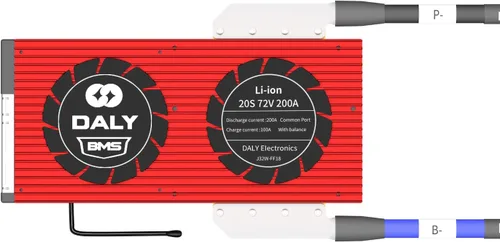 Vista 113 de DALY BMS 72V Li-ion 20S 30A Tablero de protección con cable de equilibrio de puerto común para panel solar autoconstruido, sistema de suministro