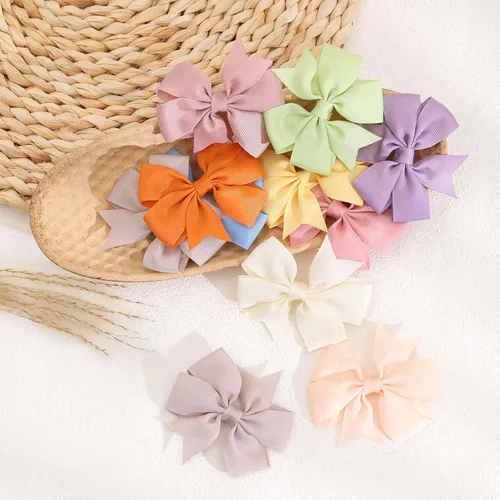 Vista 6 de 24 lazos para el cabello de 3 pulgadas para niñas, cinta de grogrén, pinzas para el pelo de bebé, accesorios para el cabello de niños pequeños