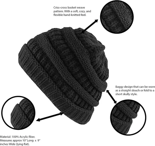 Vista 2 de Super Z Outlet Knit - Gorro térmico para esquí ciclismo y protección