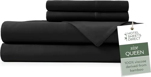 Vista 61 de Hotel Sheets Direct - Juego de sábanas 100% viscosa derivada de bambú tamaño individual - sábanas refrescantes con 1 funda de almohada