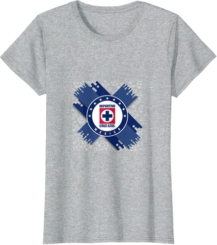 Vista 19 de Camiseta con logotipo de CAZ, Azul / Patchwork, S