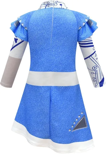 Vista 2 de Mukola Disfraz de extraterrestre zombi para niños vestido de película para niñas vestido elegante de Halloween fiesta de cosplay de 3 a 12 años