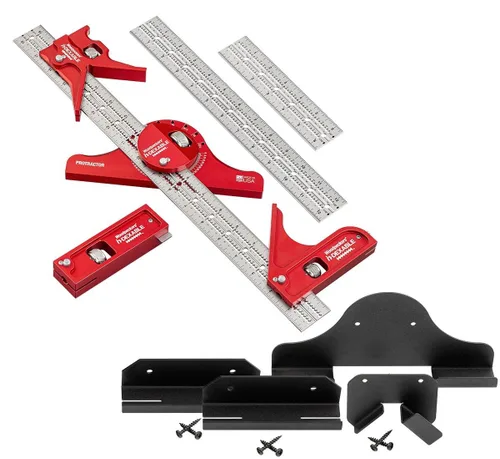 Vista 13 de Woodpeckers Sistema de Cuadrado Indexable, Cuadrado Combinado de 12 Pulgadas, Cuadrado de Carpintería Combo con Características Completas Estándar
