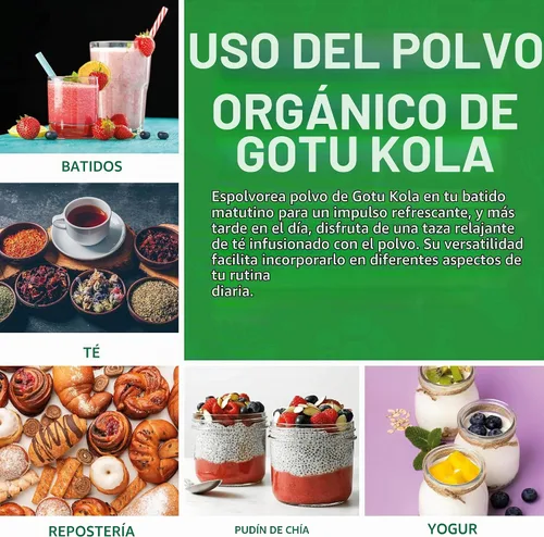 Vista 7 de Jiva Organics Gotu Kola Powder (Centella Asiatica) 7 onzas (7.05 oz) - Crudo, vegano, sin OMG