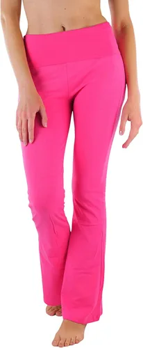 Vista 5 de ToBeInStyle Leggings de yoga acampanados para mujer, cómodos, de mezcla de algodón