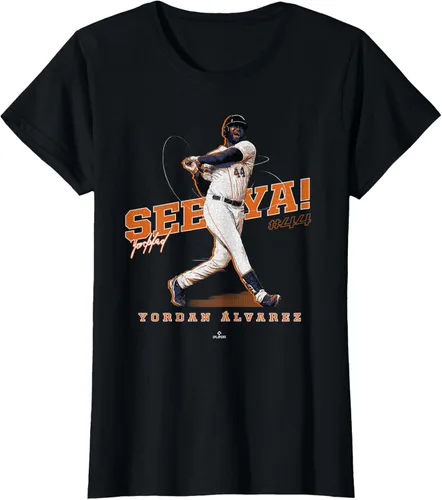 Vista 23 de See Ya! Camiseta Yordan Alvarez Houston MLBPA, Negro