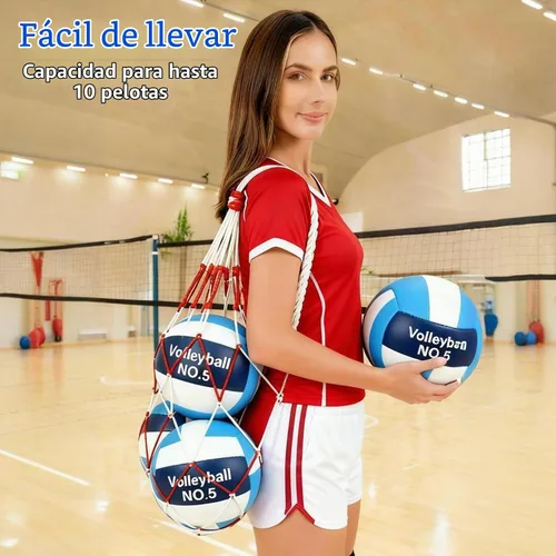Vista 6 de Official Size 5 Volleyball Balls, Waterproof Soft Bulk Recreational Volley Balls with Pump and Net Bag for Beach Pool Sand Training for Beginner