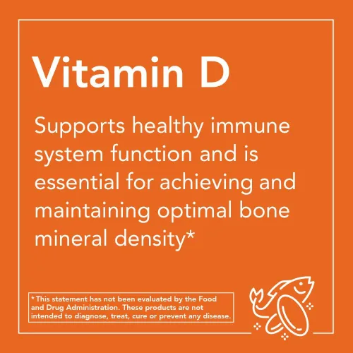Vista 6 de Complejo vitamínico Now Foods, Vitamina D3 5000 UI, 240 cápsulas blandas, 2