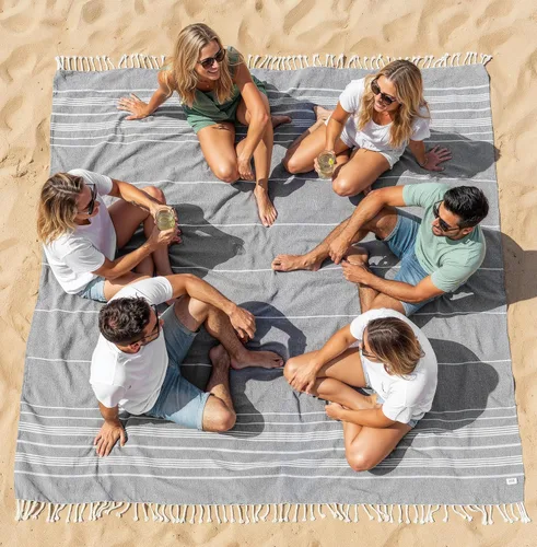 Vista 78 de LANE LINEN - Paquete de 4 toallas de playa de gran tamaño, toalla de piscina prelavada, extragrande, de secado rápido y sin arena, toalla de viaje