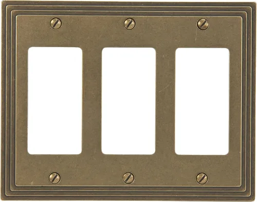 Vista 46 de AMERELLE 84DVB Steps Placa de Pared de Metal Fundido Dúplex Individual en Bronce Envejecido