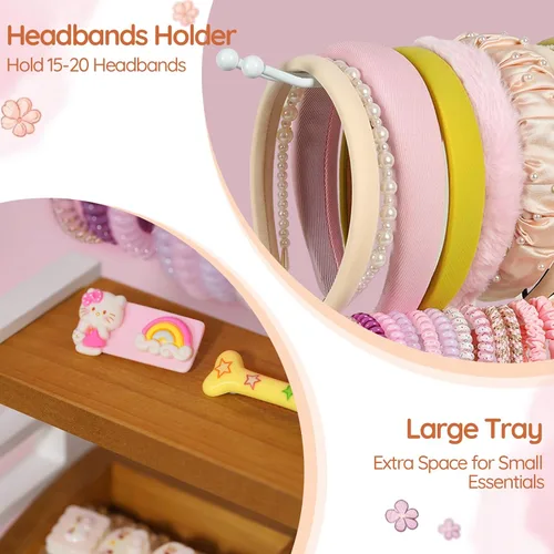 Vista 12 de Soporte para diadema, organizador de accesorios para el cabello
