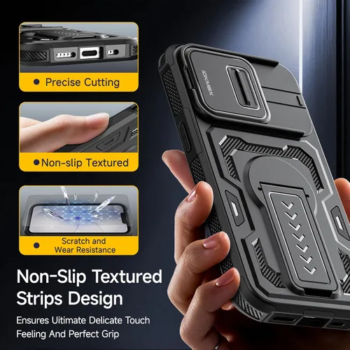 Vista 6 de for iPhone 17e Case/iPhone 16e Case with 2*Screen Protector, Black