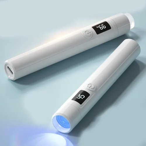 Vista 7 de Secador de uñas portátil de 3 W, lámpara LED de curado de gel UV para secado rápido, lámpara de uñas de mano recargable por USB con mango