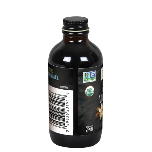 Vista 3 de Frontier Co-op Sabor orgánico de vainilla pura, 4 onzas líquidas, para hornear, jarabes de café caseros y bebidas