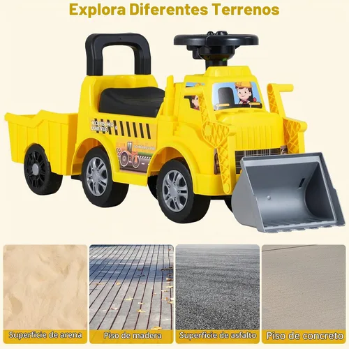 Vista 9 de OLAKIDS - Excavadora 3 en 1 con cubo ajustable