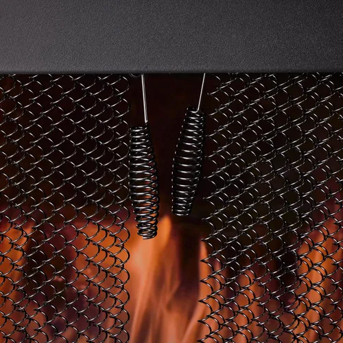 Vista 4 de UniFlame, Pantalla de chispa de chimenea de 48 pulgadas x 22 pulgadas, kit de varilla no incluido