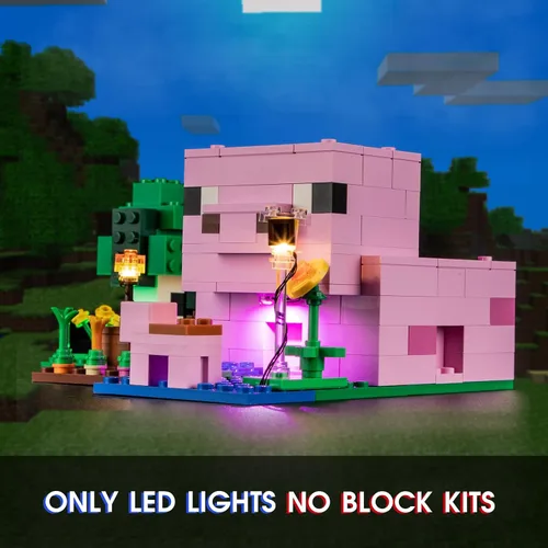 Vista 2 de Vaodest Luz LED para Lego 21268 The Baby Pig House Blocks Modelo, diseño y configuración compatible con el modelo 21268