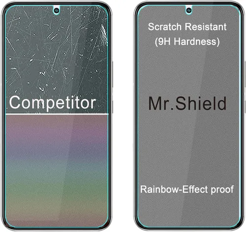 Vista 6 de Mr.Shield Protector de pantalla de cristal para Samsung Galaxy S22+ 5G/S22 Plus 5G [Compatible con desbloqueo de huellas dactilares] Paquete de 3