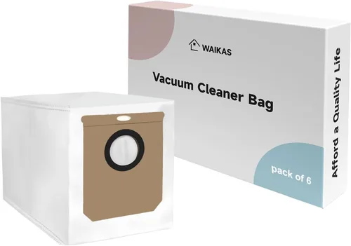 Vista 25 de WAIKAS Paquete de 6 bolsas de polvo E25 E28 para aspiradoras Eufy E28 Omni, E25 Omni y E20, accesorios de repuesto de gran capacidad