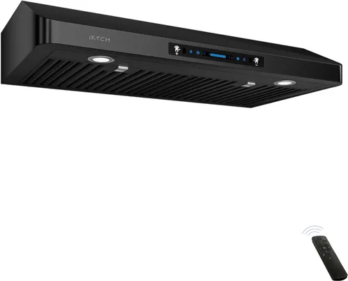 Vista 8 de IKTCH Campana extractora para debajo del gabinete de 30 pulgadas con 900 CFM, panel de control táctil y detección de gestos de 4 velocidades