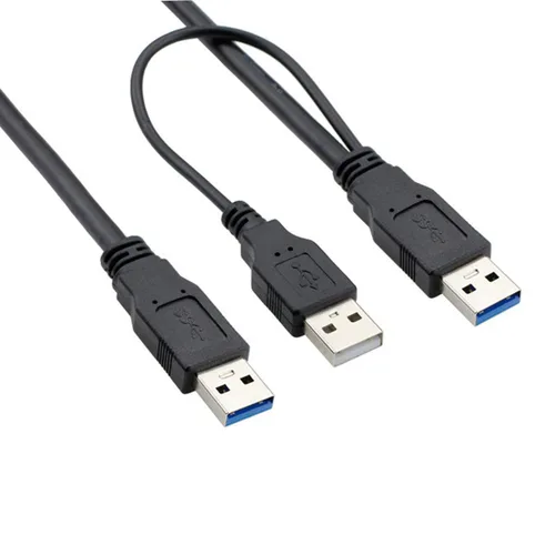 Vista 5 de chenyang Cable de alimentación Y Dual USB3.0 A macho a Micro USB 3.0 Y Cable con alimentación adicional para SSD HDD