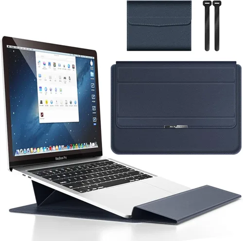 Vista 15 de 13 14 Inch Laptop Sleeve Case Waterproof Leather Case with Adjustable Stand Compatible with MacBook Air/Pro 13-13.3 inch / 2021 Mac MacBook 14inch
