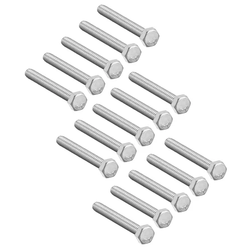 Vista 16 de 10 tornillos hexagonales M6 M6-0.039 x 1.575 in UNC Tornillos de cabeza hexagonal A2-70 (304) de acero inoxidable totalmente roscados, totalmente