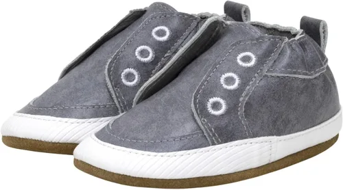 Vista 36 de Robeez Zapatos de cuna con suela suave antideslizantes para bebés varones y unisex, pantuflas mocasines para bebés y niños pequeños, 0-24 meses Lino