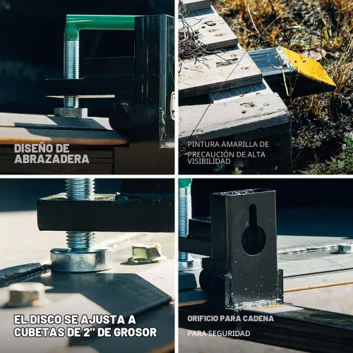 Vista 3 de Titan Attachments Horquillas de palé de sujeción de 60" de servicio medio, longitud de horquilla de 46" x 4", capacidad nominal de 4,000 LB, fácil