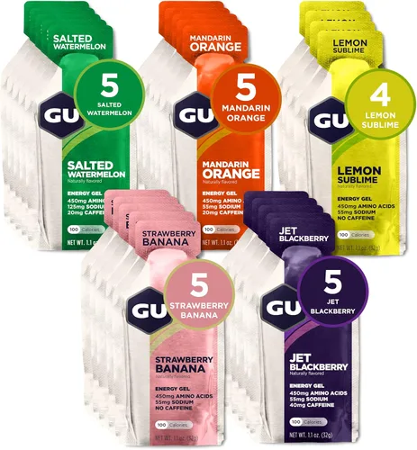 Vista 5 de GU Energy Original Sports Nutrition - Gel energético, 24 unidades, sabores surtidos y gel energético original de nutrición deportiva, 24