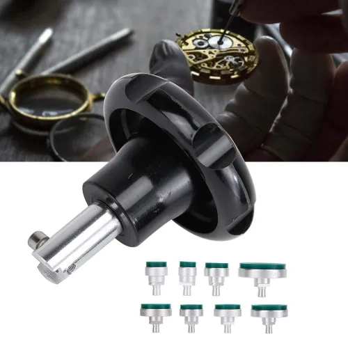 Vista 4 de Herramienta de apertura de caja de reloj tipo tornillo, kit de repuesto de relojero, kit de herramientas de reparación de relojes, herramientas
